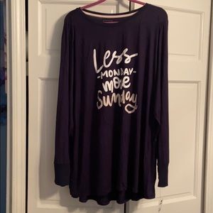 Sonoma long sleeve navy blue lounge shirt